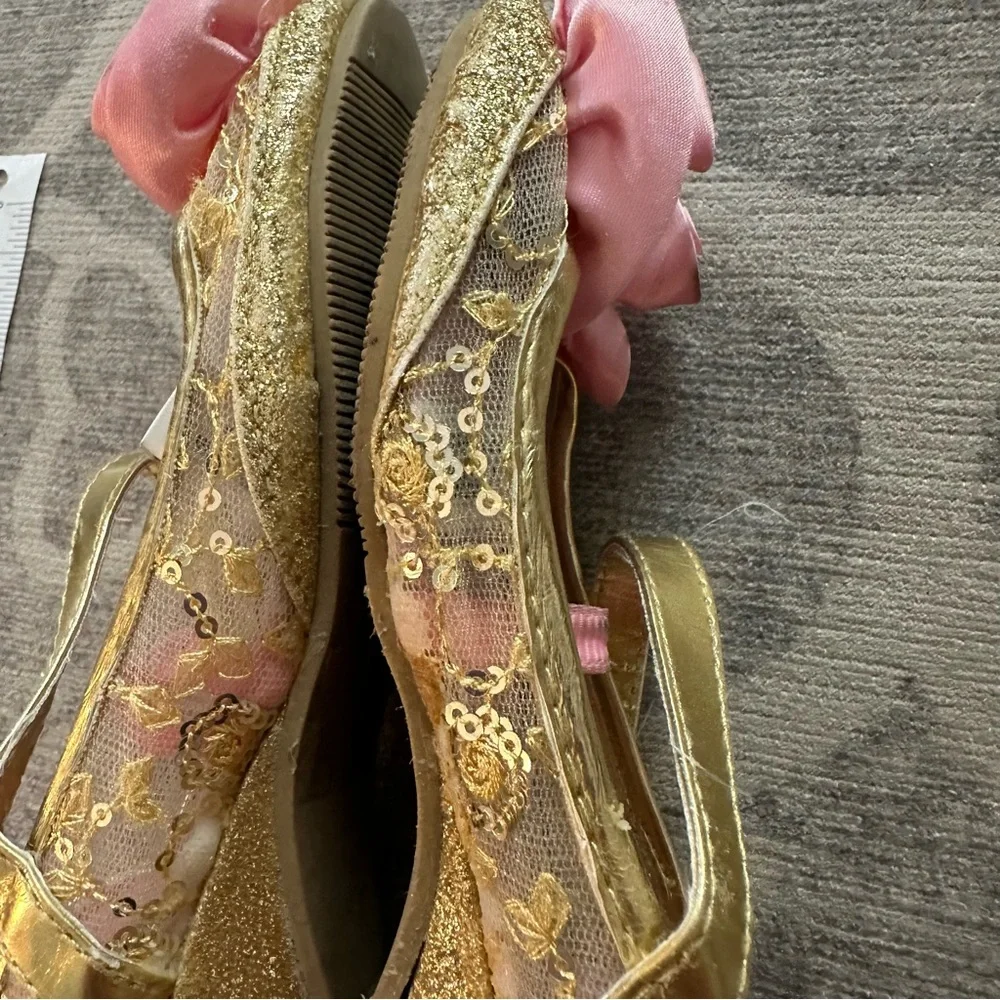 Disney’s Belle dress up shoes gold/pink